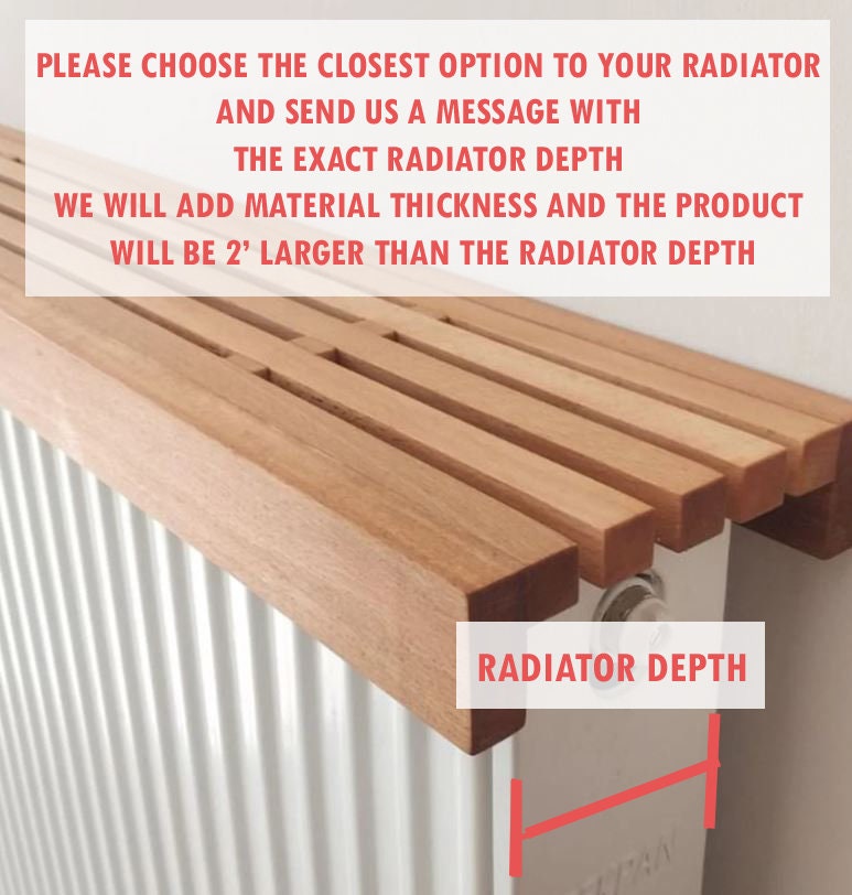 Customized Radiator Top Cover Shelf, Closed Sides, Custom Size Wooden Radiator Shelf, Cat Sleeping Surface over heater, MADE TO ORDER