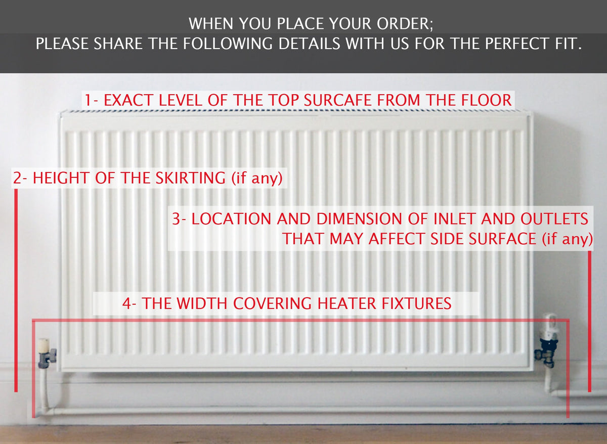 Custom Size Radiator Cover, 9-inch (23 cm) Depth, Slatted Design, Solid Wood Heater Cover with Wooden Slats, Cat Sleeping Area