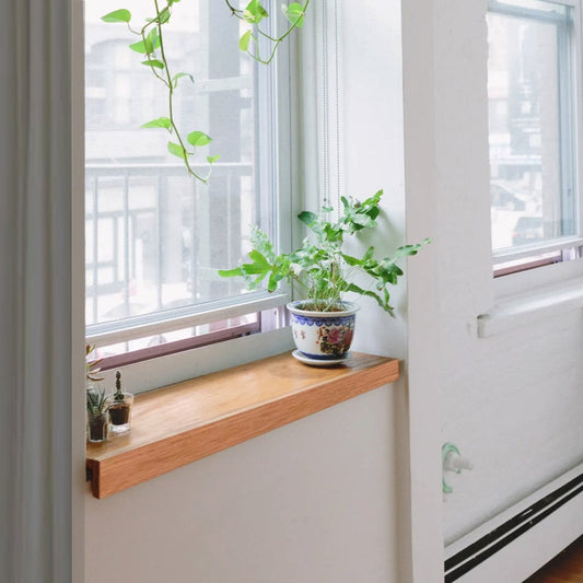 Custom size wooden windowsill - Handcrafted to Fit Your Window - Natural Wood Finish, Made to order