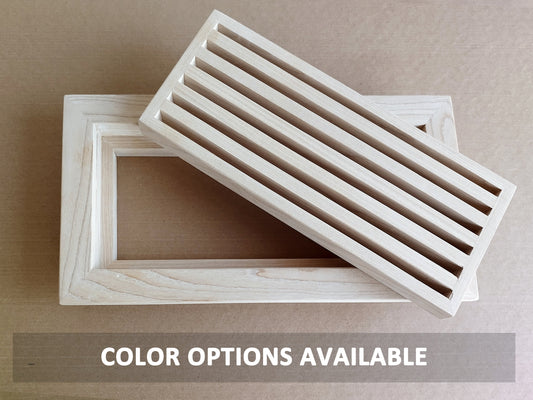 Custom Size Solid Wood Vent Cover - Handcrafted Louver for Any Size Opening