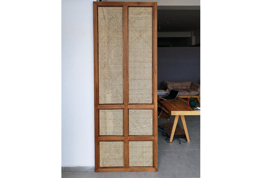Rattan Door Panel, Sliding Door, Bi-fold Door, Folding Door, Solid Wood, Custom Size, Made to Order