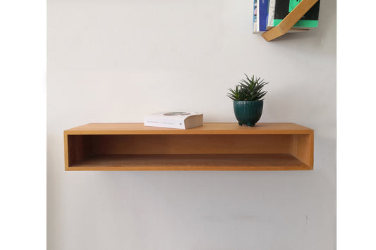 Floating Entryway Shelf, Narrow Entryway Table, Solid Wood Console, Custom Size, MADE TO ORDER