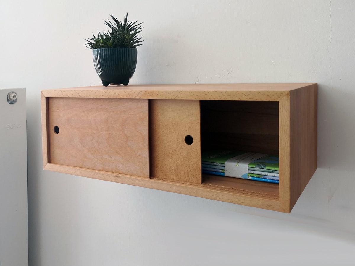 Custom Size Entryway Console, Entryway Table, Solid Wood Floating Console, Minimalist MADE TO ORDER