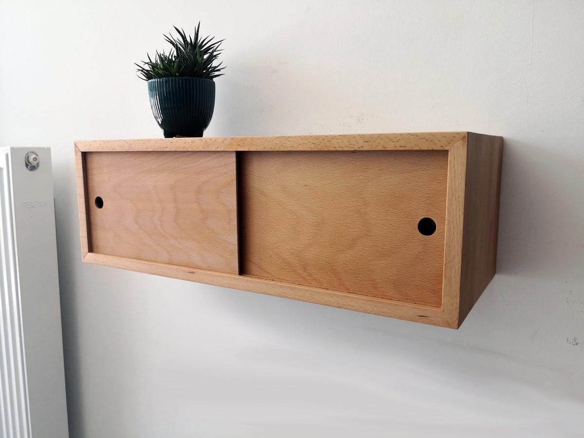 Custom Size Entryway Console, Entryway Table, Solid Wood Floating Console, Minimalist MADE TO ORDER