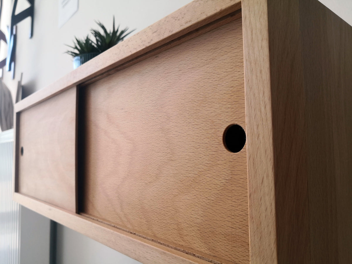 Custom Size Entryway Console, Entryway Table, Solid Wood Floating Console, Minimalist MADE TO ORDER