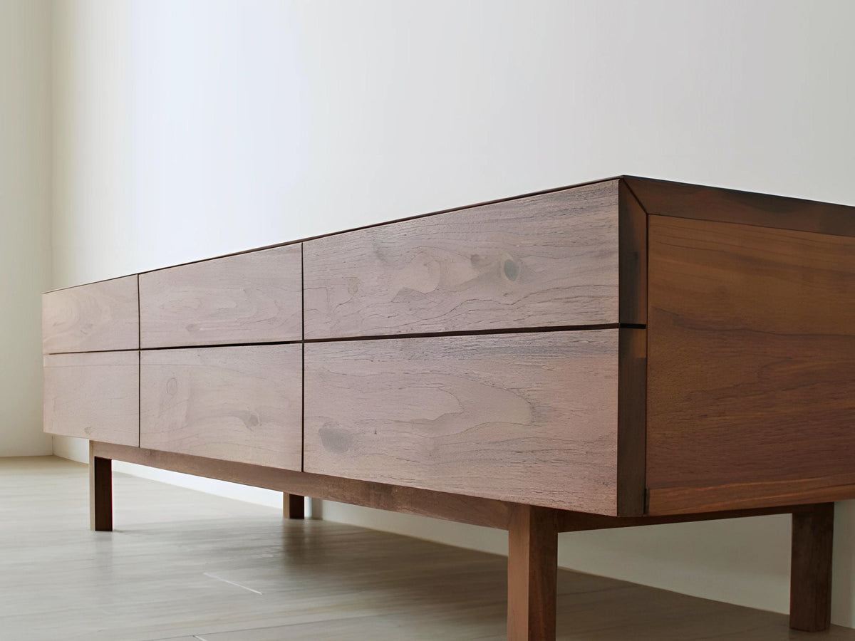 Customizable Solid Wood Media Console Table, Made to order TV Console, TV stand, Modern Media Console with Storage