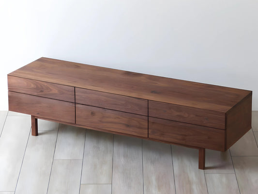 Customizable Solid Wood Media Console Table, Made to order TV Console, TV stand, Modern Media Console with Storage